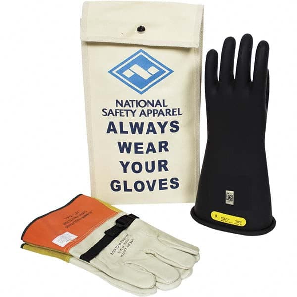 National Safety Apparel - Class 2, Size 9, 11" Long, Rubber Lineman's Glove Kit - Exact Industrial Supply