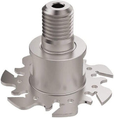 Seco - Modular Connection Connection, 0.0886 to 0.0984" Cutting Width, 5/8" Depth of Cut, 2-1/2" Cutter Diam, 7 Tooth Indexable Slotting Cutter - R335.10 Toolholder, 150.10 Insert, Right Hand Cutting Direction - Exact Industrial Supply