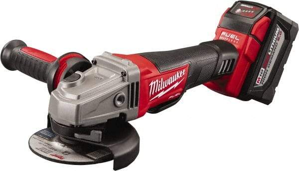 Milwaukee Tool - 4-1/2" Wheel Diam, 8,500 RPM, Cordless Angle & Disc Grinder - 5/8-11 Spindle - Exact Industrial Supply