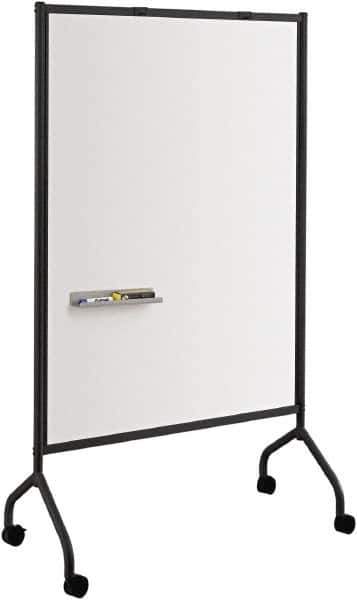 Safco - 72" High x 42" Wide Magnetic Wet/Dry Erase - Steel, 21-1/2" Deep, Includes Magnetic Accessory Tray, Dry Erase Markers, Eraser & Easel Pad Hooks - Exact Industrial Supply