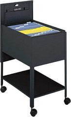 Safco - 16-1/2" Wide x 24-3/4" Long x 28-1/4" High Tote Cart - 1 Shelf, Steel - Exact Industrial Supply