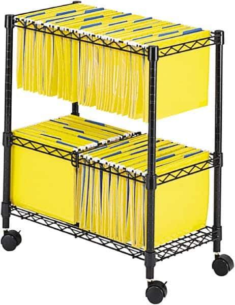 Safco - 33-1/4" Wide x 17" Long x 27" High Tote Cart - 1 Shelf, Steel - Exact Industrial Supply