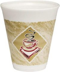 DART - Caf\xE9 G Foam Hot/Cold Cups, 12 oz - Brown,Red & White - Exact Industrial Supply