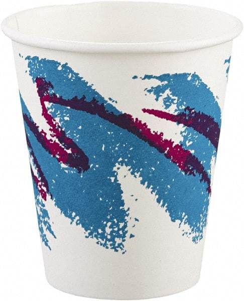 Solo - Jazz Paper Hot Cups, 6 oz, Polycoated, 50/Bag, 20 Bags/Carton - White, Green, Purple - Exact Industrial Supply
