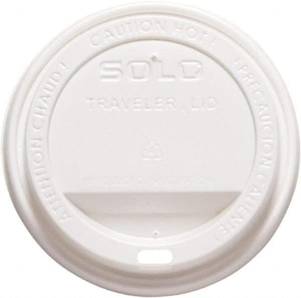 Solo - Traveler Drink-Thru Lid, 1000/Carton - White - Exact Industrial Supply