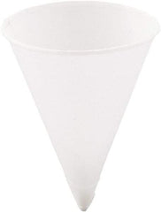 Solo - Cone Water Cups, Paper, 4 oz, Rolled Rim, 200/Bag, 25 Bags/Carton - White - Exact Industrial Supply