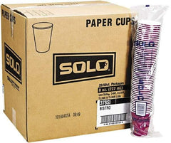 Solo - Bistro Design Hot Drink Cups, Paper, 12 oz, 50/Bag, 20 Bags/Carton - Maroon - Exact Industrial Supply