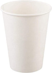 Solo - Single-Sided Poly Paper Hot Cups, 12 oz, 50/Bag, 20 Bags/Carton - White - Exact Industrial Supply