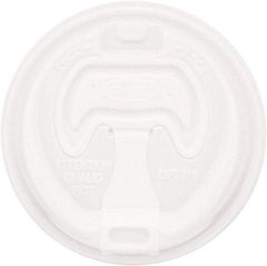 DART - Optima Reclosable Lid, 12-24 oz Foam Cups, 100/Bag, 10 Bags/Carton - White - Exact Industrial Supply