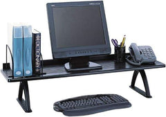 Safco - Black Desk Riser - Melamine, Melamine Laminate Partical Board - Exact Industrial Supply