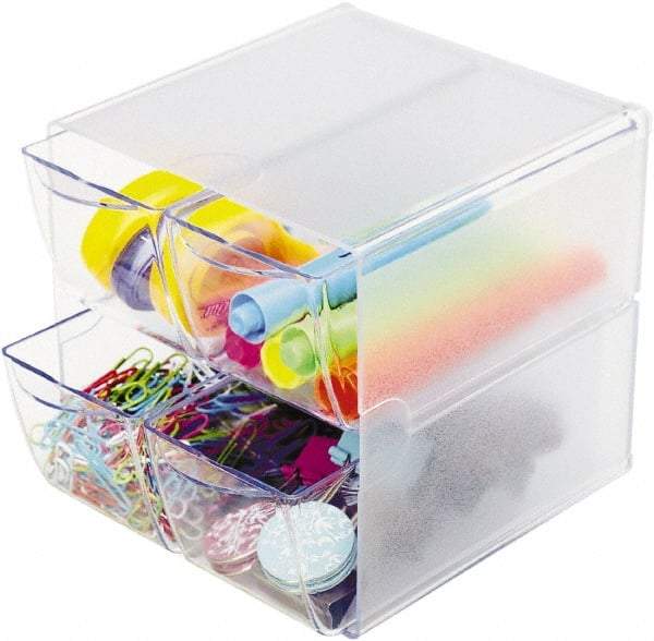 Deflect-o - Clear Desk Top Organizer - Plastic - Exact Industrial Supply