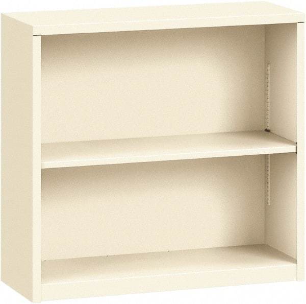 Hon - 2 Shelf, 29" High x 34-1/2" Wide Bookcase - 12" Deep, Steel, Putty - Exact Industrial Supply