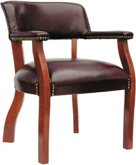 ALERA - Burgundy Vinyl Guest Chair - 24" Wide x 29-1/2" High - Exact Industrial Supply