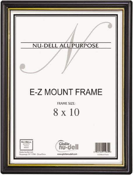 Nudell - Black/Gold Document Holders-Certificate/Document - 10" High x 8" Wide - Exact Industrial Supply