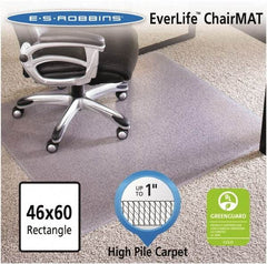ES Robbins - 60" Long x 46" Wide, Chair Mat - Rectangular, Crystal Edge Style - Exact Industrial Supply