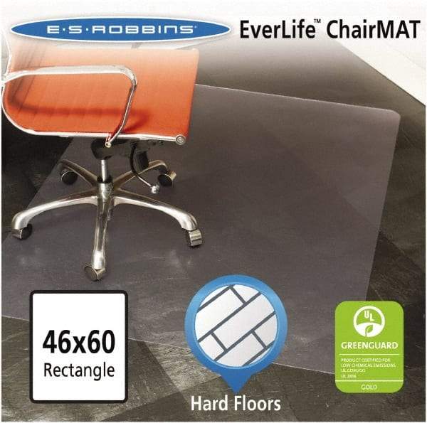 ES Robbins - 60" Long x 46" Wide, Chair Mat - Rectangular, Straight Edge Style - Exact Industrial Supply