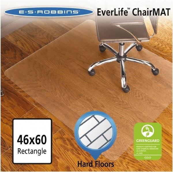 ES Robbins - 60" Long x 46" Wide, Chair Mat - Rectangular, Straight Edge Style - Exact Industrial Supply