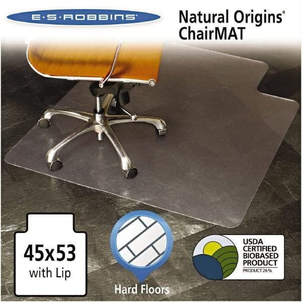 ES Robbins - 53" Long x 45" Wide, Chair Mat - Rectangular, Straight Edge Style - Exact Industrial Supply