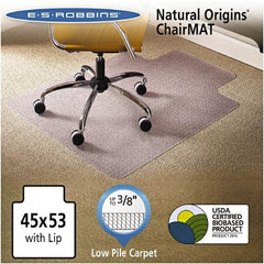 ES Robbins - 53" Long x 45" Wide, Chair Mat - Rectangular, Straight Edge Style - Exact Industrial Supply