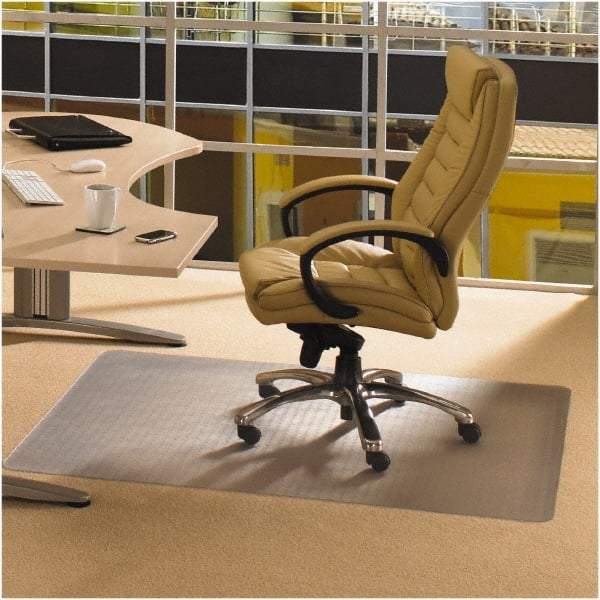 Floortex - 48" Long x 60" Wide, Chair Mat - Rectangular, Straight Edge Style - Exact Industrial Supply