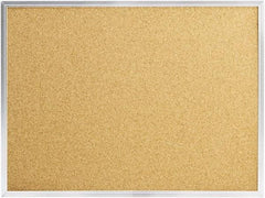 Mead - 24" Wide x 18" High Open Cork Bulletin Board - Natural (Color) - Exact Industrial Supply