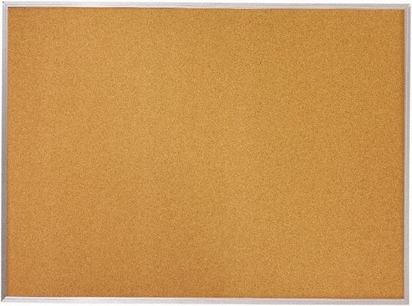 Mead - 96" Wide x 48" High Open Cork Bulletin Board - Natural (Color) - Exact Industrial Supply