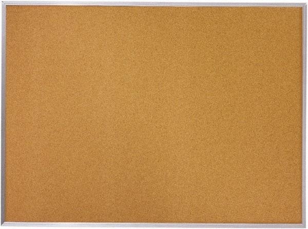 Mead - 36" Wide x 24" High Open Cork Bulletin Board - Natural (Color) - Exact Industrial Supply