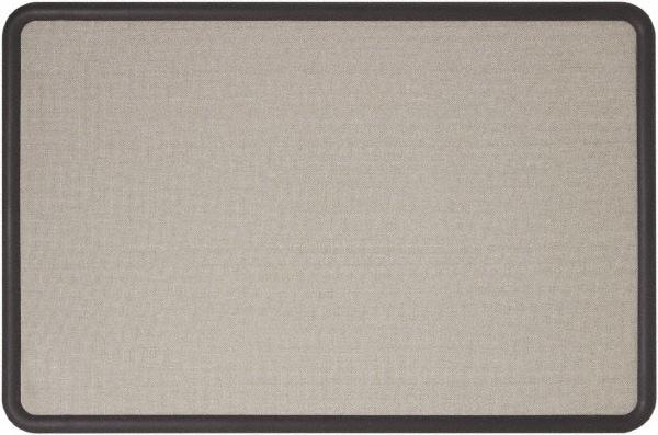 Quartet - 36" Wide x 24" High Cork Bulletin Board - Fabric, Gray - Exact Industrial Supply