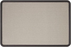 Quartet - 36" Wide x 24" High Cork Bulletin Board - Fabric, Gray - Exact Industrial Supply