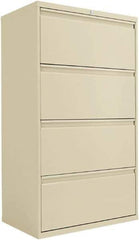 ALERA - 30" Wide x 53-1/4" High x 19-1/4" Deep, 4 Drawer Lateral File - Steel, Putty - Exact Industrial Supply
