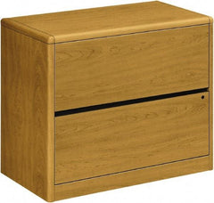Hon - 36" Wide x 29-1/2" High x 20" Deep, 2 Drawer Lateral File - Laminate, Harvest - Exact Industrial Supply