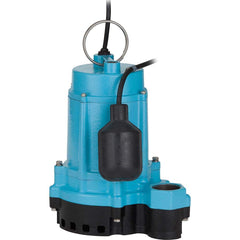 Sump Sewage & Effluent Pump: Piggyback Mechanical Float, 5A, 115V 1-1/2″ Outlet, Cast Iron Housing