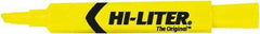 HiLiter - Yellow Highlighter - Chisel Tip, AP Nontoxic Ink - Exact Industrial Supply