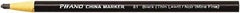 DIXON - Black China Marker - Soft Crayon Tip, Wax - Exact Industrial Supply