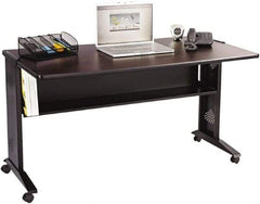 Safco - 200 Lb Capacity Mobile Computer Stand - 53-1/2" Wide x 28" Deep x 30" High, Melamine - Exact Industrial Supply