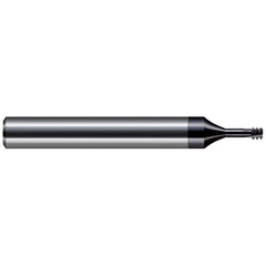 Harvey Tool - 10-24 Internal/External 24 TPI 1/4" Shank 3-Flute Solid Carbide Helical Flute Thread Mill - Exact Industrial Supply