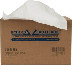 PRO-SOURCE - Dry Shop Towel/Industrial Wipes - Double Sided Box, 17" x 12" Sheet Size, White - Exact Industrial Supply