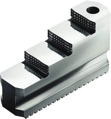 Schunk - 16" Max Chuck Diam Compatibility, Case Hardened Steel Serrated Hard Lathe Top Jaws - 3 Steps - Exact Industrial Supply