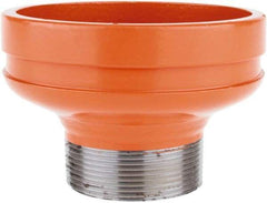 Made in USA - Size 4 x 2", Class 150, Malleable Iron Orange Pipe Thread Reducer - Grooved (MNPT) End Connection - Exact Industrial Supply