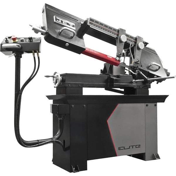 Jet - 8 x 13" Manual Horizontal Bandsaw - 1 Phase, 115/230 Volts, Variable Speed Pulley Drive - Exact Industrial Supply