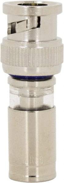 Ideal - Straight, BNC Compression Coaxial Connector - Compatible with RG6, Brass Body - Exact Industrial Supply