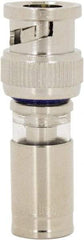 Ideal - Straight, BNC Compression Coaxial Connector - Compatible with RG6, Brass Body - Exact Industrial Supply