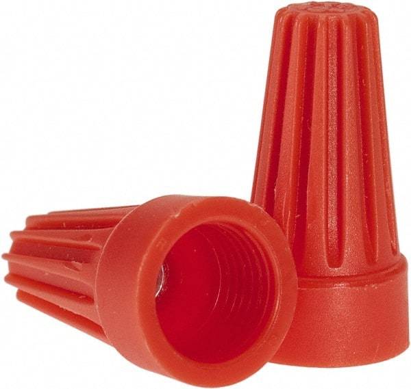 Ideal - 2, 18 to 2, 14 AWG, 600 Volt, Flame Retardant, Standard Twist on Wire Connector - Orange, 221°F - Exact Industrial Supply