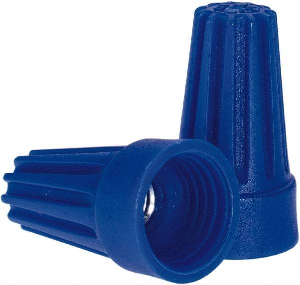 Ideal - 3, 20 to 3, 16 AWG, 300 Volt, Flame Retardant, Standard Twist on Wire Connector - Blue, 221°F - Exact Industrial Supply