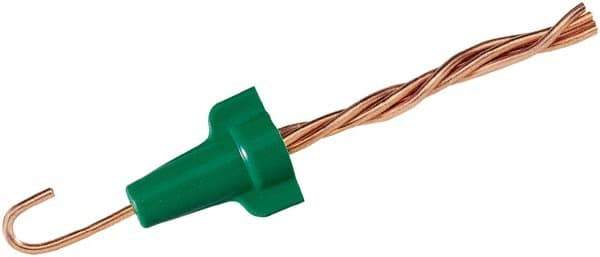 Ideal - 2, 14 to 4, 12 AWG, 600 Volt, Flame Retardant, Wing Twist on Wire Connector - Green, 221°F - Exact Industrial Supply