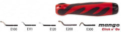 Hand Deburring Tool Set: 6 Pc, High Speed Steel Blade Type Deburring Blade, Plastic Handle