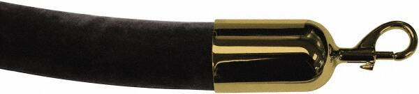 Tensator - 8' Long x 2" Wide Velour Rope - Black - Exact Industrial Supply