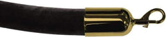 Tensator - 6' Long x 2" Wide Velour Rope - Black - Exact Industrial Supply