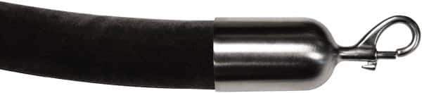 Tensator - 8' Long x 2" Wide Velour Rope - Black - Exact Industrial Supply