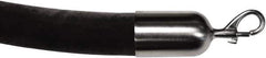 Tensator - 6' Long x 2" Wide Velour Rope - Black - Exact Industrial Supply